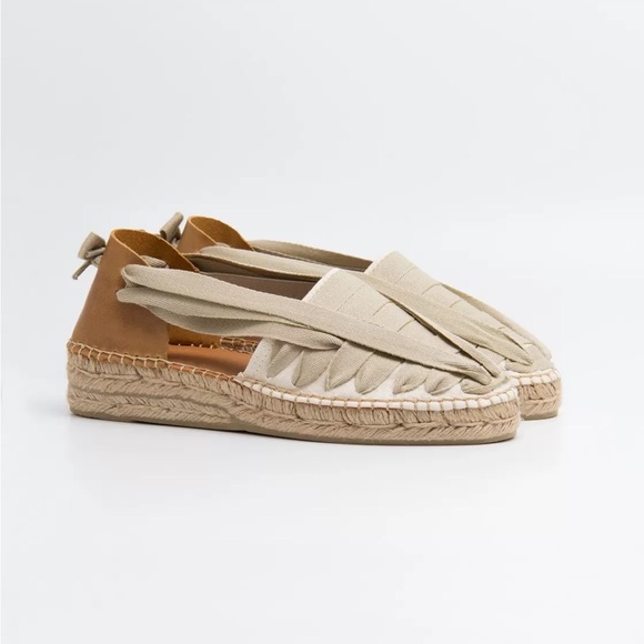 Naguisa Shoes - Naguisa Soc Espadrilles Beige and Leather EU 37